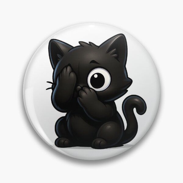 Item preview, Shy Peekaboo Cat | Kawaii Kitty Hiding Face designed and sold by PrintCreations9.