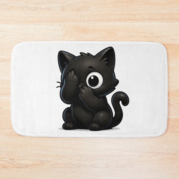 Item preview, Shy Peekaboo Cat | Kawaii Kitty Hiding Face designed and sold by PrintCreations9.