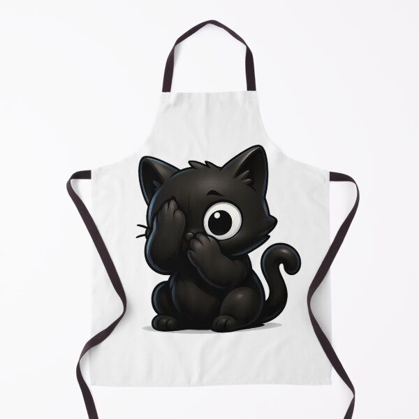 Item preview, Shy Peekaboo Cat | Kawaii Kitty Hiding Face designed and sold by PrintCreations9.