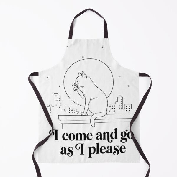 Item preview, I Come And Go As I Please ? Cat Rooftop Night | Minimalist Line Art Cat | Funny Cat Philosophy Gift | Aesthetic Cat Lover Design | Unique Illustrated Cat Art designed and sold by Abhi0.