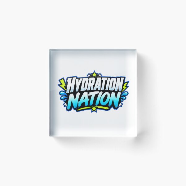 Item preview, Hydration Nation Cool Sports Water Intake Design designed and sold by Fenay Designs.