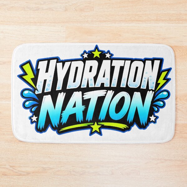 Item preview, Hydration Nation Cool Sports Water Intake Design designed and sold by Fenay Designs.