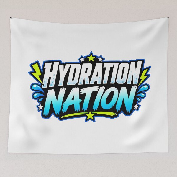 Item preview, Hydration Nation Cool Sports Water Intake Design designed and sold by Fenay Designs.