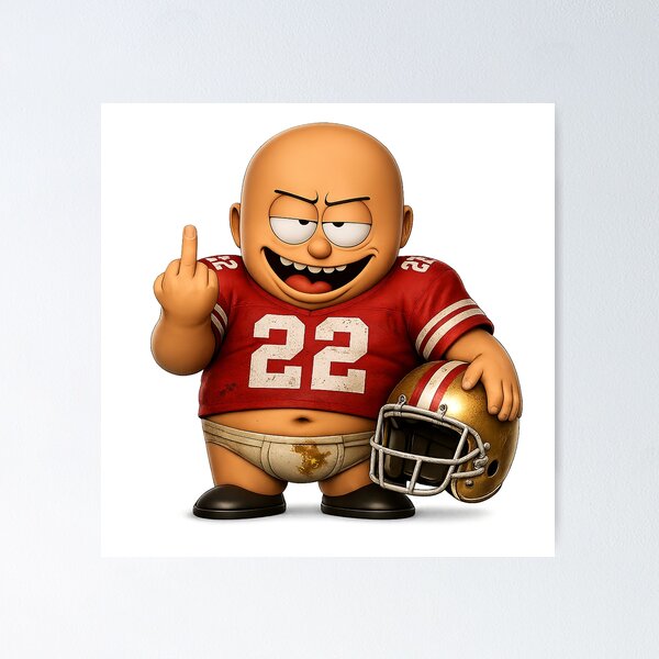 Item preview, Funny American Football Player Cartoon – Chimou Character, Football Humor Design, Perfect Gift for Football Fans designed and sold by WotanArt.