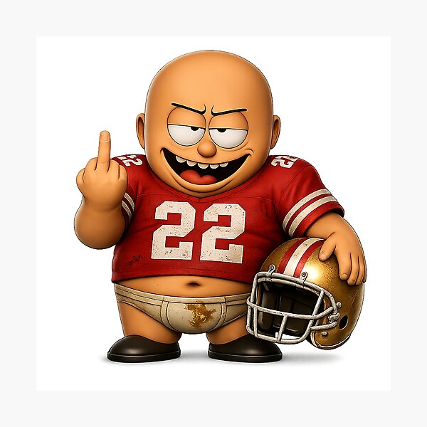 Item preview, Funny American Football Player Cartoon – Chimou Character, Football Humor Design, Perfect Gift for Football Fans designed and sold by WotanArt.