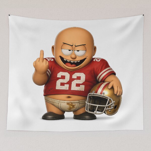 Item preview, Funny American Football Player Cartoon – Chimou Character, Football Humor Design, Perfect Gift for Football Fans designed and sold by WotanArt.
