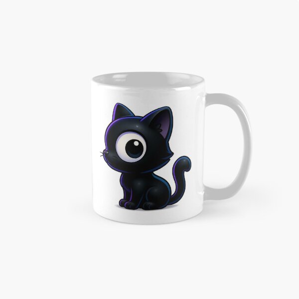 Item preview, Quirky One-Eyed Cat Profile | Kawaii Side View Kitty designed and sold by PrintCreations9.