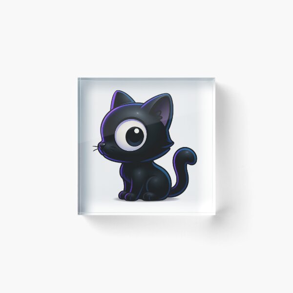 Item preview, Quirky One-Eyed Cat Profile | Kawaii Side View Kitty designed and sold by PrintCreations9.