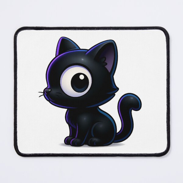 Item preview, Quirky One-Eyed Cat Profile | Kawaii Side View Kitty designed and sold by PrintCreations9.