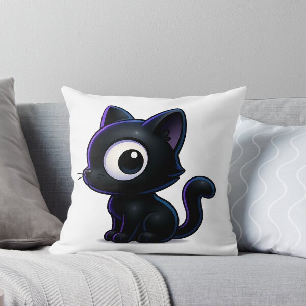 Item preview, Quirky One-Eyed Cat Profile | Kawaii Side View Kitty designed and sold by PrintCreations9.
