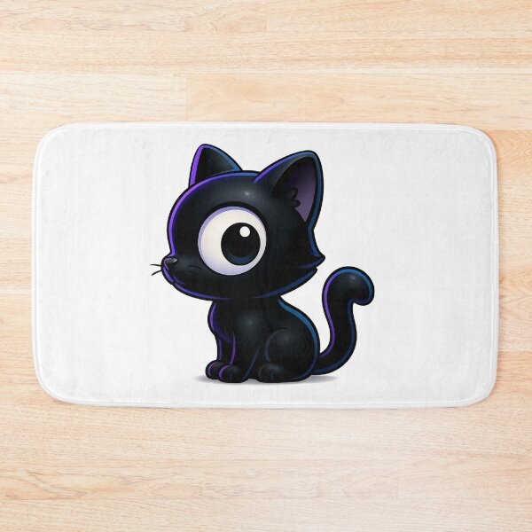 Item preview, Quirky One-Eyed Cat Profile | Kawaii Side View Kitty designed and sold by PrintCreations9.