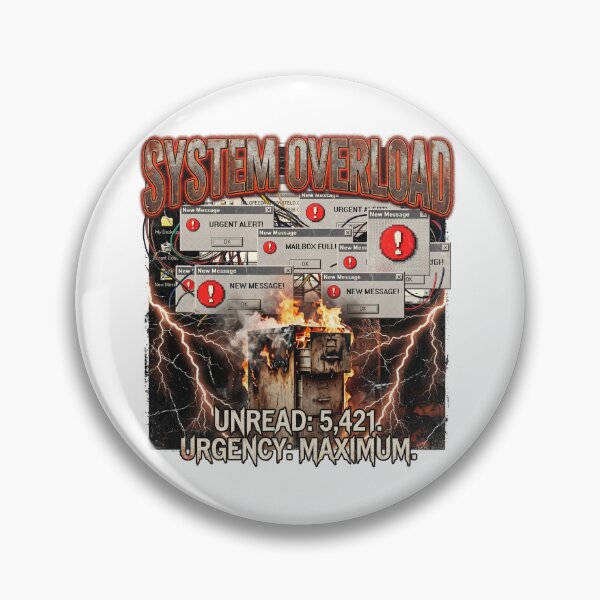 Item preview, System Overload: Y2K Tech Burnout Heavy Metal Graphic designed and sold by Peter Veselinović.