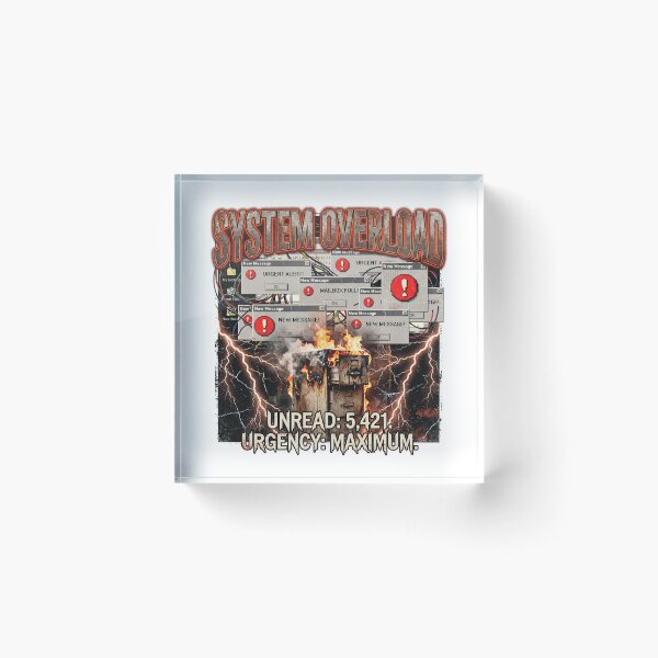 Item preview, System Overload: Y2K Tech Burnout Heavy Metal Graphic designed and sold by Peter Veselinović.