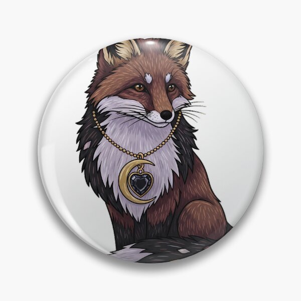 Item preview, Fox Obsidian Heart Charm Gift designed and sold by IllumeInk.