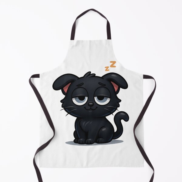 Item preview, Sleepy Droopy-Ear Cat | Kawaii Drowsy Kitty designed and sold by PrintCreations9.