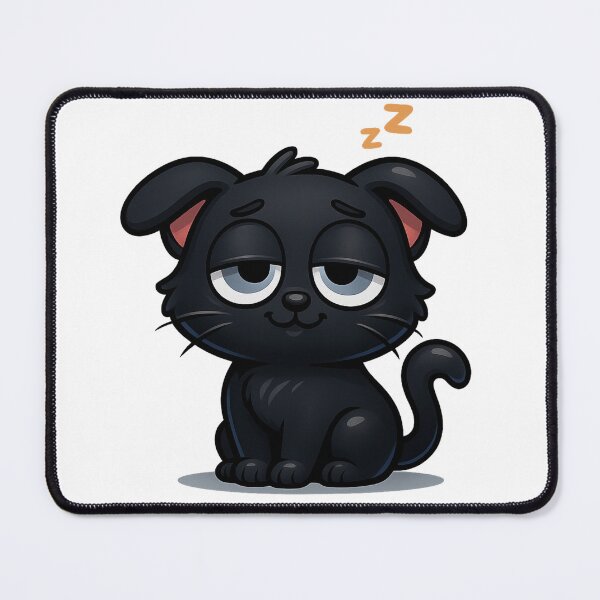 Item preview, Sleepy Droopy-Ear Cat | Kawaii Drowsy Kitty designed and sold by PrintCreations9.