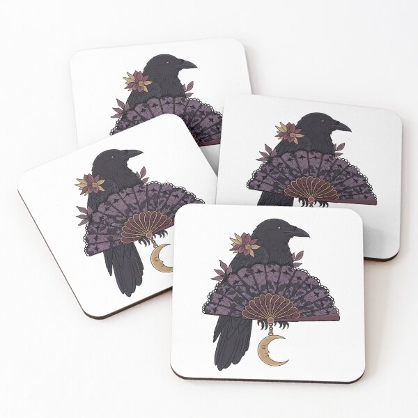 Item preview, Crow Dark Lace Fan Gift designed and sold by IllumeInk.