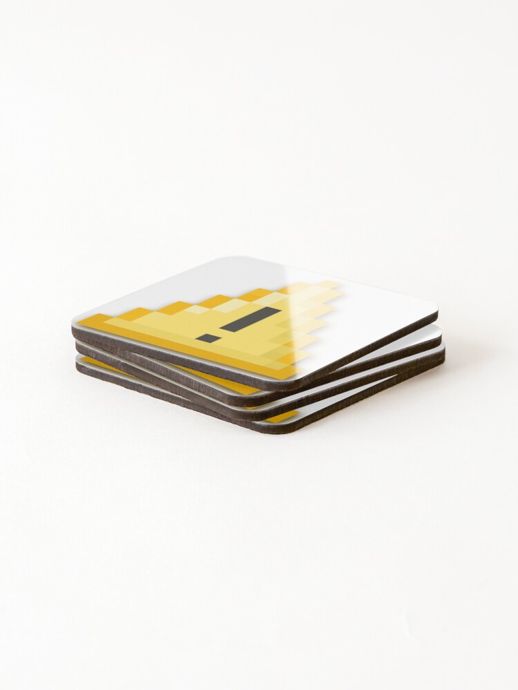 Thumbnail 4 of 5, Coasters (Set of 4), Pixel Warning Sign Pattern – Retro Game Design designed and sold by HotPicksStore.
