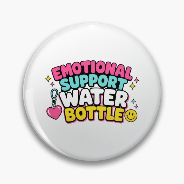 Item preview, Emotional Support Water Bottle Retro Typography designed and sold by Fenay Designs.