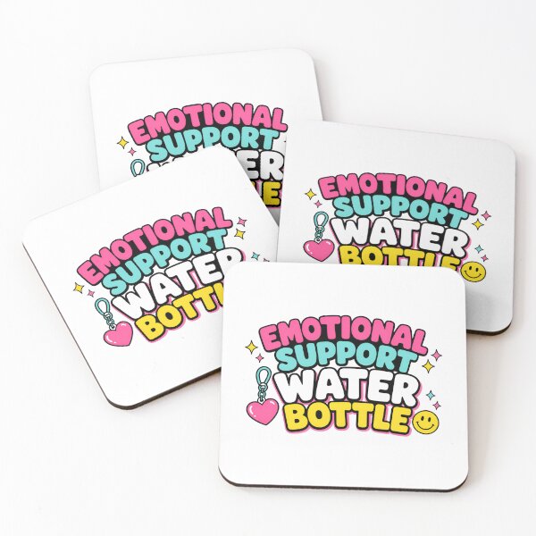 Item preview, Emotional Support Water Bottle Retro Typography designed and sold by Fenay Designs.