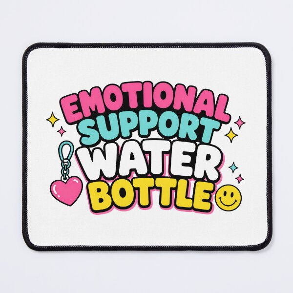 Item preview, Emotional Support Water Bottle Retro Typography designed and sold by Fenay Designs.