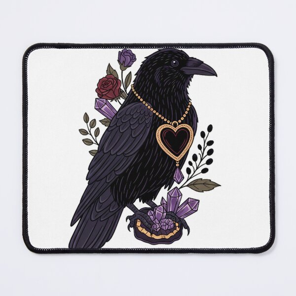 Item preview, Amethyst Crystals Raven Velvet Heart Locket Gift designed and sold by IllumeInk.