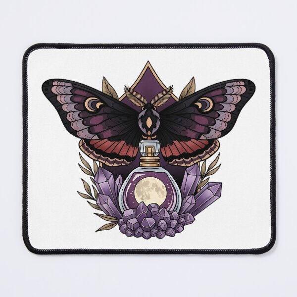 Item preview, Amethyst Crystals Moth Moonlit Perfume Bottle Gift designed and sold by IllumeInk.
