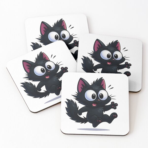 Item preview, Startled Jumping Cat | Funny Kawaii Kitty Reaction designed and sold by PrintCreations9.