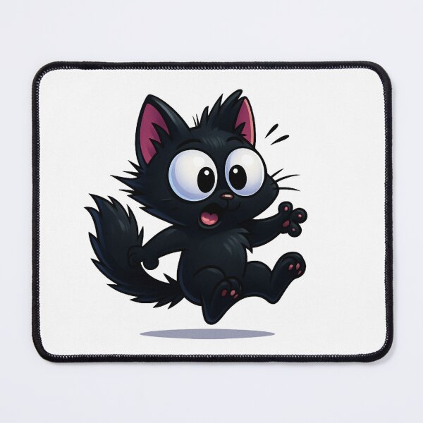 Item preview, Startled Jumping Cat | Funny Kawaii Kitty Reaction designed and sold by PrintCreations9.