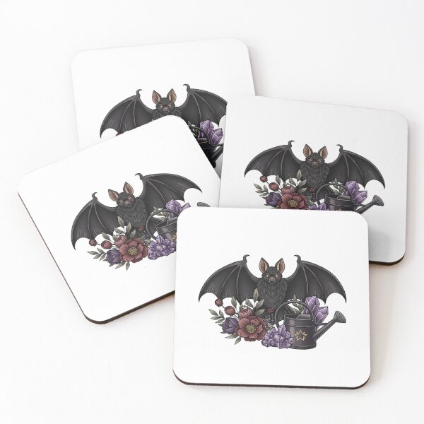 Item preview, Amethyst Crystals Bat Dark Floral Watering Can Gift designed and sold by IllumeInk.