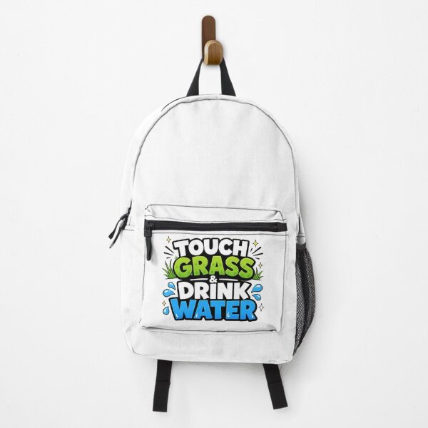 Item preview, Touch Grass And Drink Water Funny Hydration Typogaphy designed and sold by Fenay Designs.
