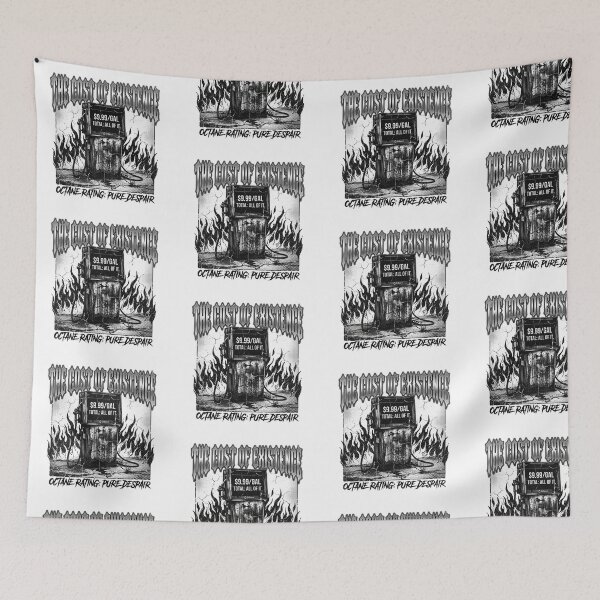 Item preview, The Cost of Existence: Gritty 90s Heavy Metal Gas Pump Graphic designed and sold by Peter Veselinović.