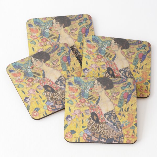Item preview, Women Portrait Lady with a Fan Gustav Klimt Art designed and sold by ArtUnova.