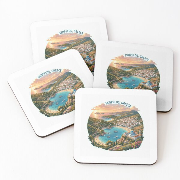 Item preview, skopelos Halkidiki Greece Travel Sticker  Aesthetic Mediterranean Scene designed and sold by designerr23 ⭐⭐⭐⭐⭐.