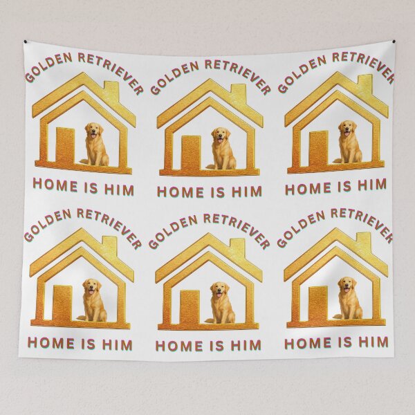 Item preview, Golden Retriever, Home is him  designed and sold by Retriever Dog Tribe.