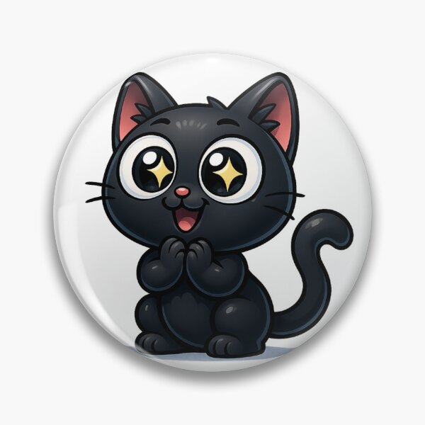 Item preview, Super Happy Starry-Eyed Cat | Kawaii Kitty Clapping Paws designed and sold by PrintCreations9.