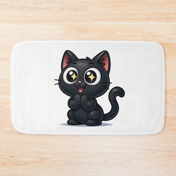 Item preview, Super Happy Starry-Eyed Cat | Kawaii Kitty Clapping Paws designed and sold by PrintCreations9.