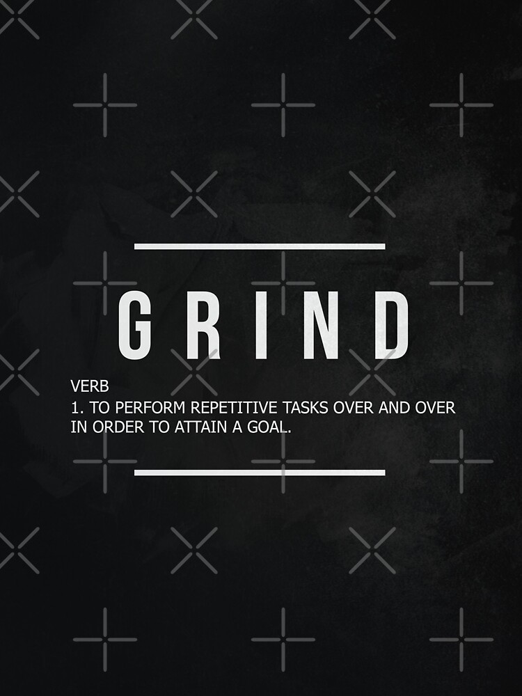 "Grind Verb" Sticker for Sale by SuccessHunters Redbubble