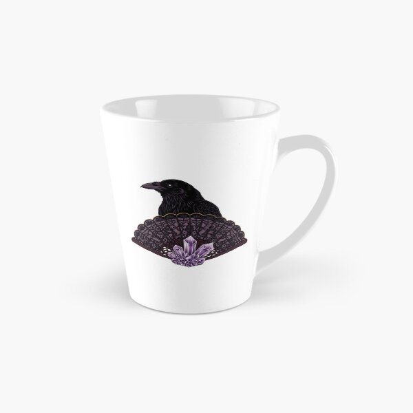 Item preview, Amethyst Crystals Crow Dark Lace Fan Gift designed and sold by IllumeInk.