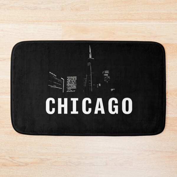 Item preview, Chicago Skyline Night Modern Bold Typography Art designed and sold by artlife4.