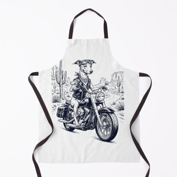 Item preview, Vintage Italian Greyhound Riding Motorbike Moto Western Cowboy Dog Lover designed and sold by DoodleTortle.