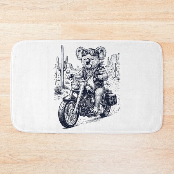 Item preview, Vintage Koala Riding Motorbike Moto Western Cowboy Animal Lover designed and sold by DoodleTortle.