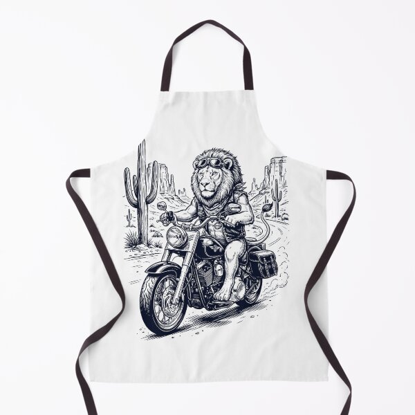 Artikelvorschau, Vintage Löwe auf Motorrad Moto Western Cowboy Tierliebhaber entworfen und verkauft von DoodleTortle.