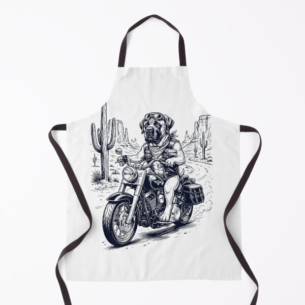 Item preview, Vintage Mastiff Riding Motorbike Moto Western Cowboy Dog Lover designed and sold by DoodleTortle.