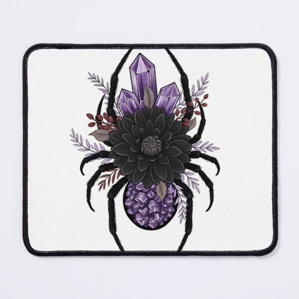 Item preview, Amethyst Crystals Spider Black Dahlia Bouquet Gift designed and sold by IllumeInk.