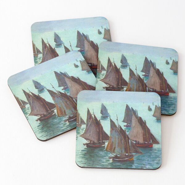 Item preview, Boats in a Calm Sea Yachts Claude Monet designed and sold by ArtUnova.