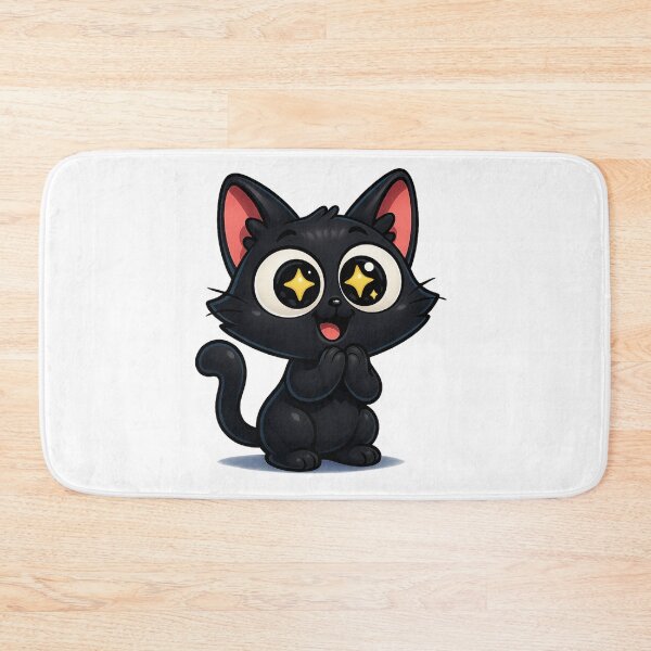 Item preview, Super Happy Starry-Eyed Cat | Kawaii Kitty Clapping Paws designed and sold by PrintCreations9.