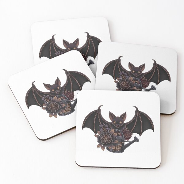 Item preview, Bat Velvet Ribbon Dark Floral Watering Can Gift designed and sold by IllumeInk.