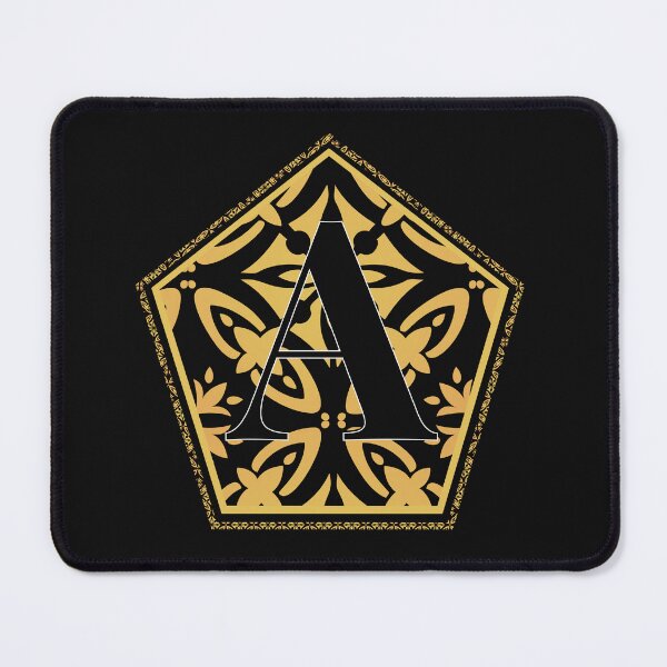 Item preview, Arabic Geometric Letter A – Gold Zellige Pattern Monogram – Luxury Black Streetwear Initial designed and sold by Zynvult.