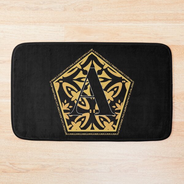 Item preview, Arabic Geometric Letter A – Gold Zellige Pattern Monogram – Luxury Black Streetwear Initial designed and sold by Zynvult.